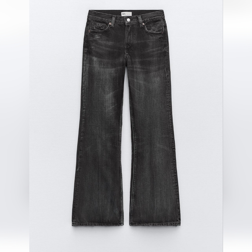 Zara Women's Black Flared Jeans